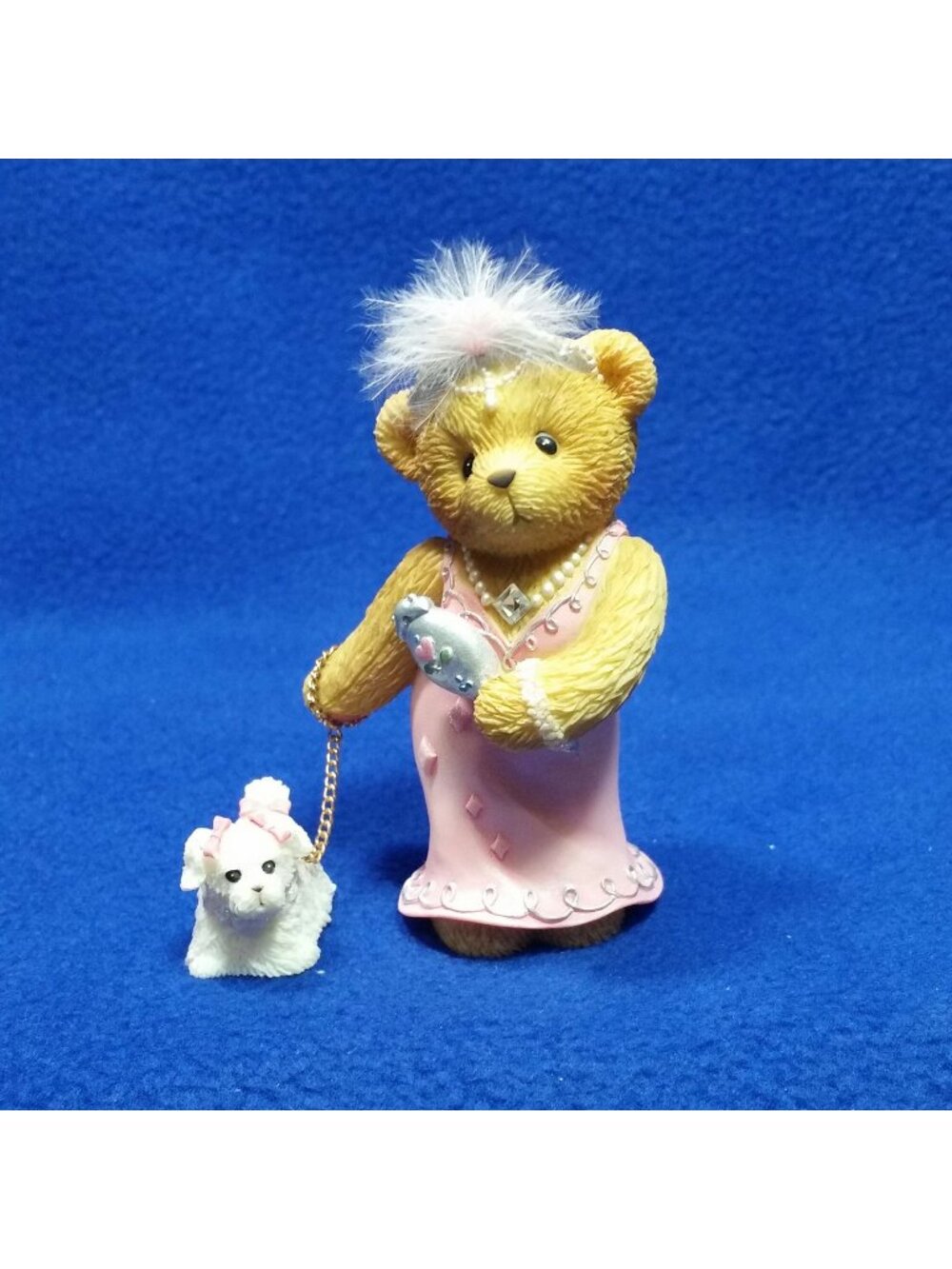 Cherished Teddies Julia Bearon as Gloria Growlette Figurine 685747 Walking Dog